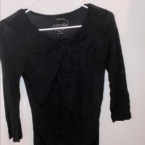 Keyhole Black Blouse